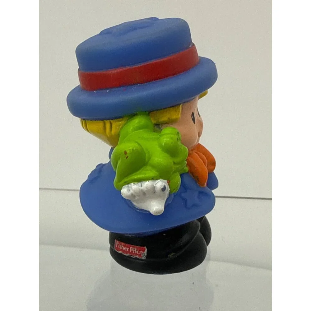Fisher Price Little People Eddie Circus Ringmaster Figure Microphone Frog Vintag